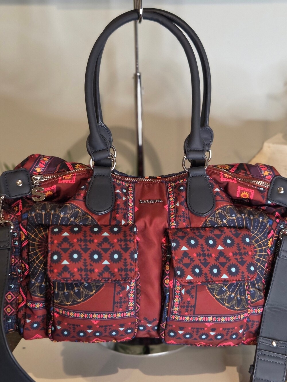 Desigual Arty Atari London Multi-Pocket Satchel Crossbody Bag - Like NEW